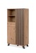 Highboard >Medan< in Artisan Oak / anthrazit  - 80x156x40cm (BxHxT)