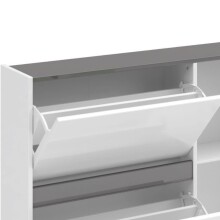Schuhschrank >EASY< in weiß, Holzwerkstoff - 169x135x25,2cm (BxHxT)