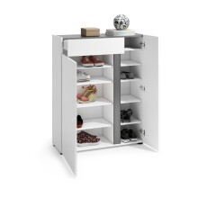 Garderoben-Set >Atrium< in weiß, Holzwerkstoff - 290x196x34cm (BxHxT)
