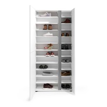 Garderoben-Set >Atrium< in weiß, Holzwerkstoff - 290x196x34cm (BxHxT)