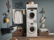 Waschmaschinenumbauschrank >LAUNDREEZY< in weiß - 67,5x200x67,5 (BxHxT)