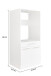 Waschmaschinenumbauschrank >LAUNDREEZY< in weiß - 67,5x162x67,5 (BxHxT)