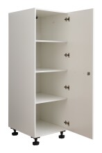 Stauraumschrank >LAUNDREEZY< in weiß, Holzwerkstoff - 50x162x67,5cm (BxHxT)