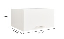 Schrankaufsatz >LAUNDREEZY< in weiß, Holzwerkstoff - 67,5x38x67,5cm (BxHxT)