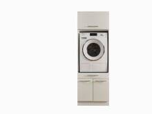Mehrzweckschrank-Set >LAUNDREEZY< in weiß, Holzwerkstoff - 67,5x200x67,5 (BxHxT)