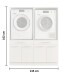 Waschmaschinenumbauschrank >LAUNDREEZY< in weiß - 135x162x67,5 (BxHxT)