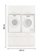 Waschmaschinenumbauschrank >LAUNDREEZY< in weiß - 135x200x67,5 (BxHxT)