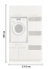 Waschmaschinenumbauschrank >LAUNDREEZY< in weiß - 117,5x200x67,5 (BxHxT)