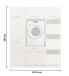 Waschmaschinenumbauschrank >LAUNDREEZY< in weiß - 167,5x200x67,5 (BxHxT)