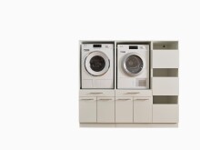 Waschmaschinenumbauschrank >LAUNDREEZY< in weiß - 185x162x67,5 (BxHxT)