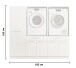 Waschmaschinenumbauschrank >LAUNDREEZY< in weiß - 185x162x67,5 (BxHxT)
