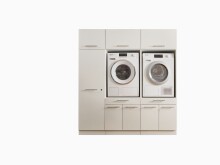 Waschmaschinenumbauschrank >LAUNDREEZY< in weiß - 185x200x67,5 (BxHxT)