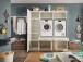 Waschmaschinenumbauschrank >LAUNDREEZY< in weiß - 185x200x67,5 (BxHxT)