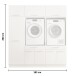 Waschmaschinenumbauschrank >LAUNDREEZY< in weiß - 185x200x67,5 (BxHxT)