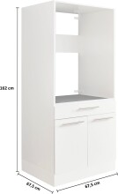 Waschmaschinenumbauschrank >LAUNDREEZY< in weiß - 235x200x67,5 (BxHxT)