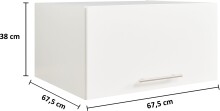 Waschmaschinenumbauschrank >LAUNDREEZY< in weiß - 235x200x67,5 (BxHxT)