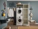 Waschmaschinenumbauschrank >LAUNDREEZY< in weiß - 117,5x200x67,5 (BxHxT)