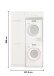 Waschmaschinenumbauschrank >LAUNDREEZY< in weiß - 117,5x200x67,5 (BxHxT)
