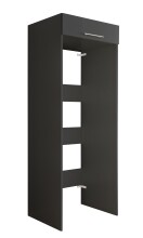 Waschmaschinenumbauschrank >LAUNDREEZY< in anthrazit - 67,5x200x67,5 (BxHxT)