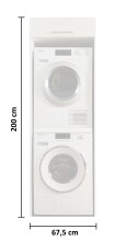 Waschmaschinenumbauschrank >LAUNDREEZY< in anthrazit - 67,5x200x67,5 (BxHxT)