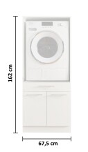 Waschmaschinenumbauschrank >LAUNDREEZY< in anthrazit - 67,5x162x67,5 (BxHxT)