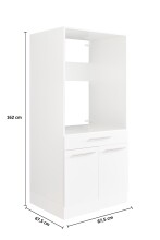Waschmaschinenumbauschrank >LAUNDREEZY< in anthrazit - 67,5x162x67,5 (BxHxT)