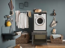 Waschmaschinenumbauschrank >LAUNDREEZY< in anthrazit - 67,5x162x67,5 (BxHxT)