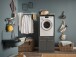 Waschmaschinenumbauschrank >LAUNDREEZY< in anthrazit - 67,5x162x67,5 (BxHxT)
