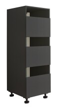 Wäscheschrank >LAUNDREEZY< in anthrazit, Holzwerkstoff - 50x162x67,5cm (BxHxT)