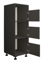 Wäscheschrank >LAUNDREEZY< in anthrazit, Holzwerkstoff - 50x162x67,5cm (BxHxT)
