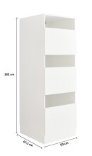 Wäscheschrank >LAUNDREEZY< in anthrazit, Holzwerkstoff - 50x162x67,5cm (BxHxT)