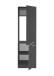 Wäscheschrank >LAUNDREEZY< in anthrazit, Holzwerkstoff - 50x162x67,5cm (BxHxT)