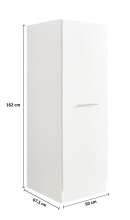 Stauraumschrank >LAUNDREEZY< in anthrazit, Holzwerkstoff - 50x162x67,5cm (BxHxT)