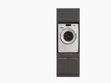 Waschmaschinenumbauschrank >LAUNDREEZY< in anthrazit - 67,5x200x67,5 (BxHxT)