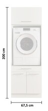 Waschmaschinenumbauschrank >LAUNDREEZY< in anthrazit - 67,5x200x67,5 (BxHxT)