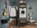 Waschmaschinenumbauschrank >LAUNDREEZY< in anthrazit - 67,5x200x67,5 (BxHxT)