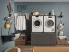 Waschmaschinenumbauschrank >LAUNDREEZY< in anthrazit - 135x162x67,5 (BxHxT)