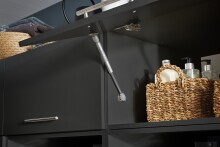Waschmaschinenumbauschrank >LAUNDREEZY< in anthrazit - 135x200x67,5 (BxHxT)