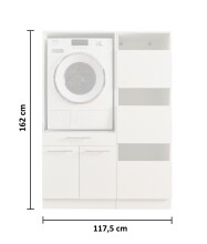 Waschmaschinenumbauschrank >LAUNDREEZY< in anthrazit - 117,5x162x67,5 (BxHxT)