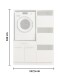 Waschmaschinenumbauschrank >LAUNDREEZY< in anthrazit - 117,5x162x67,5 (BxHxT)