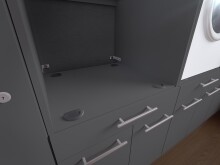 Waschmaschinenumbauschrank >LAUNDREEZY< in anthrazit - 117,5x162x67,5 (BxHxT)