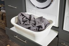 Waschmaschinenumbauschrank >LAUNDREEZY< in anthrazit - 117,5x162x67,5 (BxHxT)