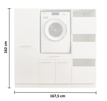 Waschmaschinenumbauschrank >LAUNDREEZY< in anthrazit - 167,5x162x67,5 (BxHxT)