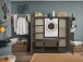 Waschmaschinenumbauschrank >LAUNDREEZY< in anthrazit - 167,5x162x67,5 (BxHxT)