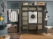 Waschmaschinenumbauschrank >LAUNDREEZY< in anthrazit - 167,5x200x67,5 (BxHxT)