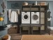 Waschmaschinenumbauschrank >LAUNDREEZY< in anthrazit - 185x200x67,5 (BxHxT)