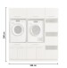 Waschmaschinenumbauschrank >LAUNDREEZY< in anthrazit - 185x200x67,5 (BxHxT)