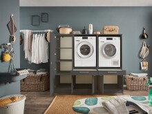 Waschmaschinenumbauschrank >LAUNDREEZY< in anthrazit - 185x162x67,5 (BxHxT)