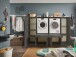 Waschmaschinenumbauschrank >LAUNDREEZY< in anthrazit - 235x162x67,5 (BxHxT)