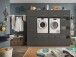 Waschmaschinenumbauschrank >LAUNDREEZY< in anthrazit - 235x200x67,5 (BxHxT)